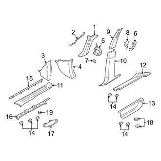Lincoln OE - Pillars, Rocker & Floor - Interior Trim