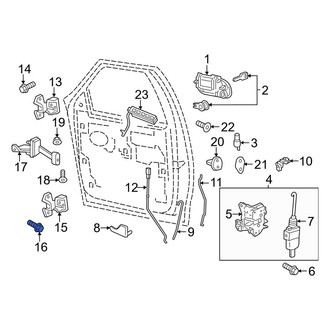 Lincoln OE - Upper Door Hinge Bolt