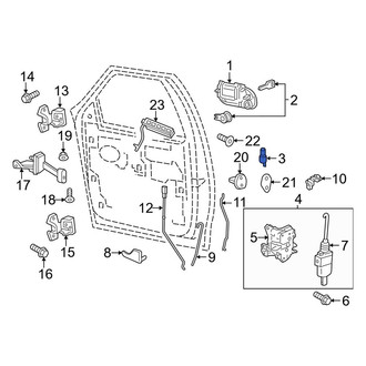 Lincoln OE - Front Left Door Lock Operating Rod