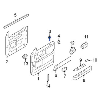Lincoln OE - Rear Door Interior Trim Panel Grommet