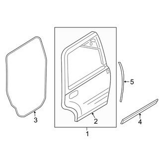 Lincoln OE - Rear Door - Door & Components (Base)