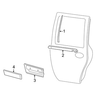 Lincoln OE - Rear Door - Exterior Trim (Base)