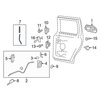 Lincoln OE - Rear Left Door Lock Operating Rod