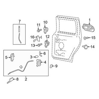 Lincoln OE - Rear Door - Lock & Hardware (L)