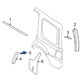 Lincoln OE - Rear Body Panel Molding Clip
