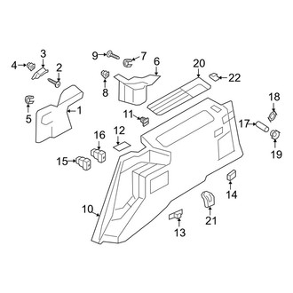 Lincoln OE - Quarter Panel - Interior Trim (Passenger Side), (Base)