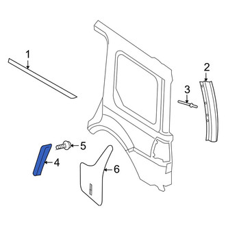 Lincoln OE - Rear Left Lower Rear Body Panel Molding