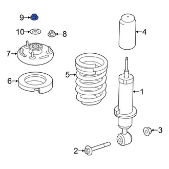 Lincoln OE - Rear Upper Suspension Shock Absorber Nut