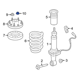 Lincoln OE - Rear Upper Suspension Shock Absorber Nut