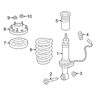 Lincoln OE - Rear Suspension - Shocks & Components (With Load Leveling, With Continuous Damping)