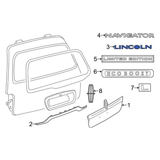 Lincoln OE - Rear Hatch Emblem