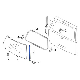Lincoln OE - Left Back Glass Lift Support