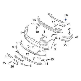 Lincoln OE - Bumper Impact Bar Nut