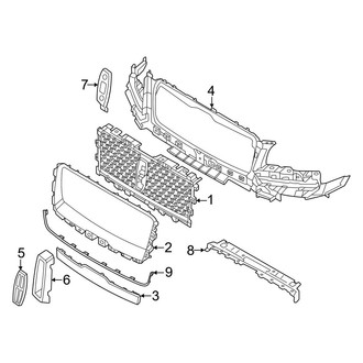 Lincoln OE - Front Bumper & Grille - Grille & Components