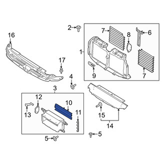 Lincoln OE - Front Lower Radiator Shutter Assembly