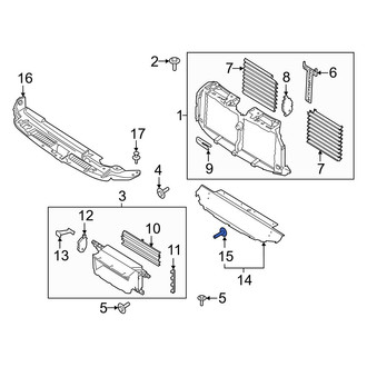 Lincoln OE - Radiator Support Air Deflector Clip