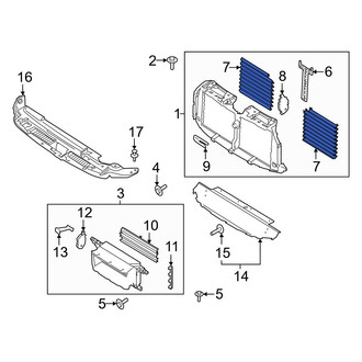 Lincoln OE - Front Upper Radiator Shutter Assembly