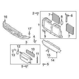 Lincoln OE - Radiator Support - Splash Shields