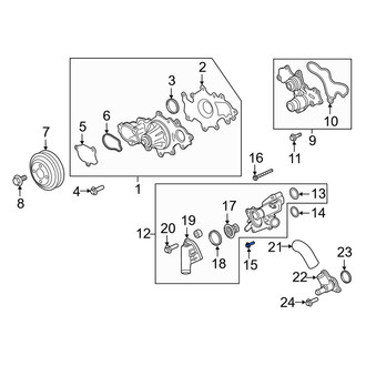 Lincoln OE - Engine Coolant Thermostat Housing Bolt