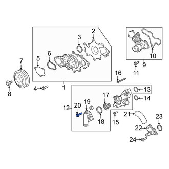 Lincoln OE - Engine Coolant Thermostat Housing Bolt