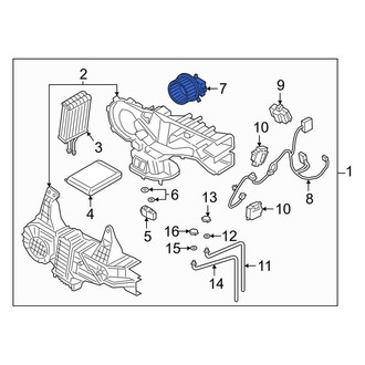 Lincoln OE - Rear HVAC Blower Motor Assembly