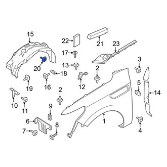 Lincoln OE - Quarter Panel Splash Shield Clip
