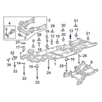 Lincoln OE - Upper Body Mount Cushion Bolt