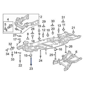 Lincoln OE - Lower Body Mount Cushion Bolt