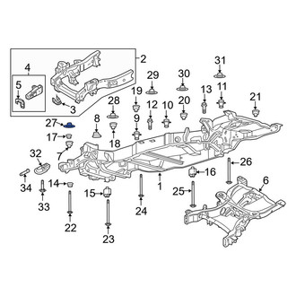 Lincoln OE - Radiator Support Tie Bar Nut