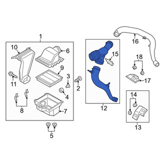 Lincoln OE - Engine Air Intake Hose