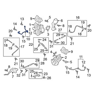 Lincoln OE - Right Turbocharger Oil Line