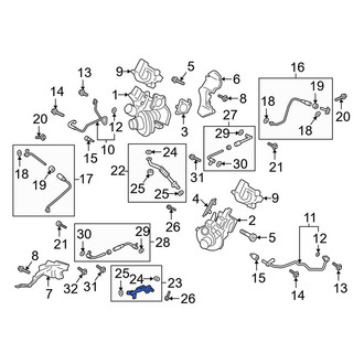 Lincoln OE - Left Turbocharger Oil Line