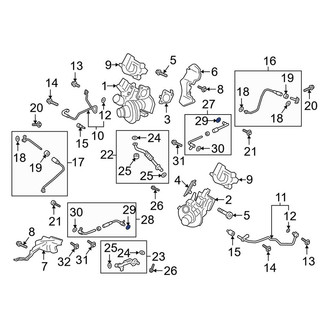 Lincoln OE - Center Turbocharger Coolant Line Gasket