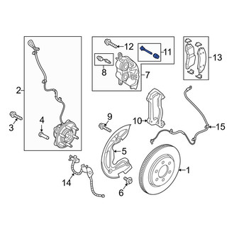 Lincoln OE - Front Disc Brake Caliper Pin