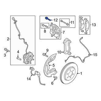 Lincoln OE - Disc Brake Caliper Anchor Plate Bolt
