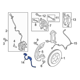 Lincoln OE - Front Right Brake Hydraulic Hose