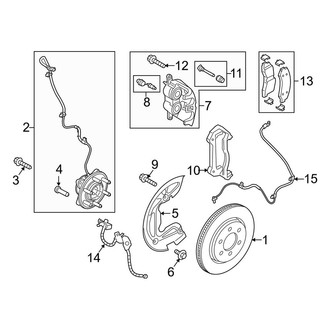 Lincoln OE - Front Suspension - Brake Components (RWD)