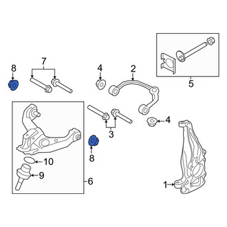 Lincoln OE - Lower Suspension Control Arm Nut
