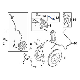Lincoln OE - Front Disc Brake Caliper Pin
