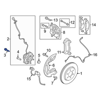 Lincoln OE - Front Axle Hub Mounting Bolt
