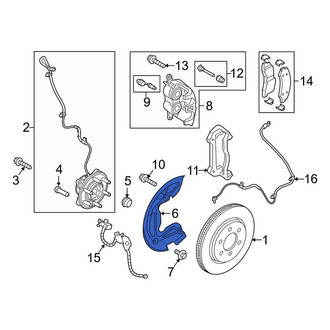Lincoln OE - Front Right Brake Dust Shield