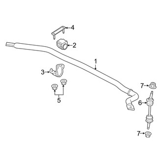 Lincoln OE - Front Suspension - Stabilizer Bar & Components (4WD)