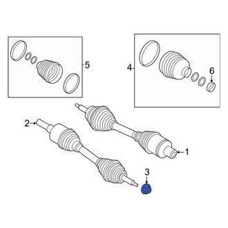 Lincoln OE - Front CV Joint Nut