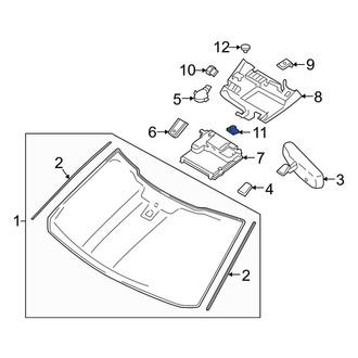 Lincoln OE - Interior Rear View Mirror Cover Spacer