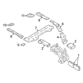 Lincoln OE - Instrument Panel - Ducts (Rear, With Panoramic Roof)