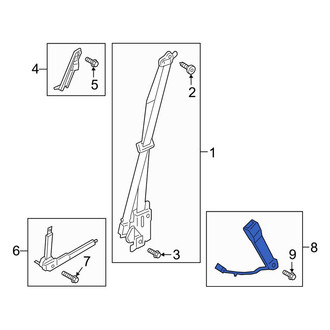 Lincoln OE - Center Left Outer Seat Belt Receptacle