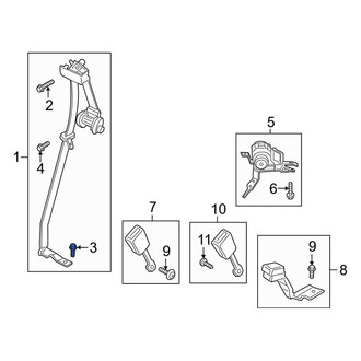 Lincoln OE - Seat Belt Lap and Shoulder Belt Screw
