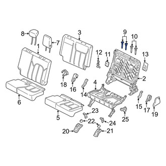 Lincoln OE - Rear Center Left Headrest Guide