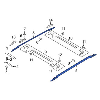 Lincoln OE - Left Roof Luggage Carrier Side Rail