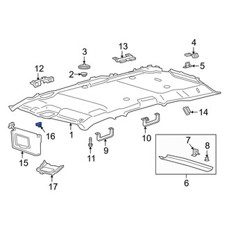 Lincoln OE - Left Sun Visor Holder